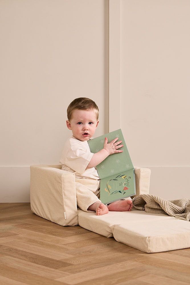 Fauteuil pliant blanc cassé