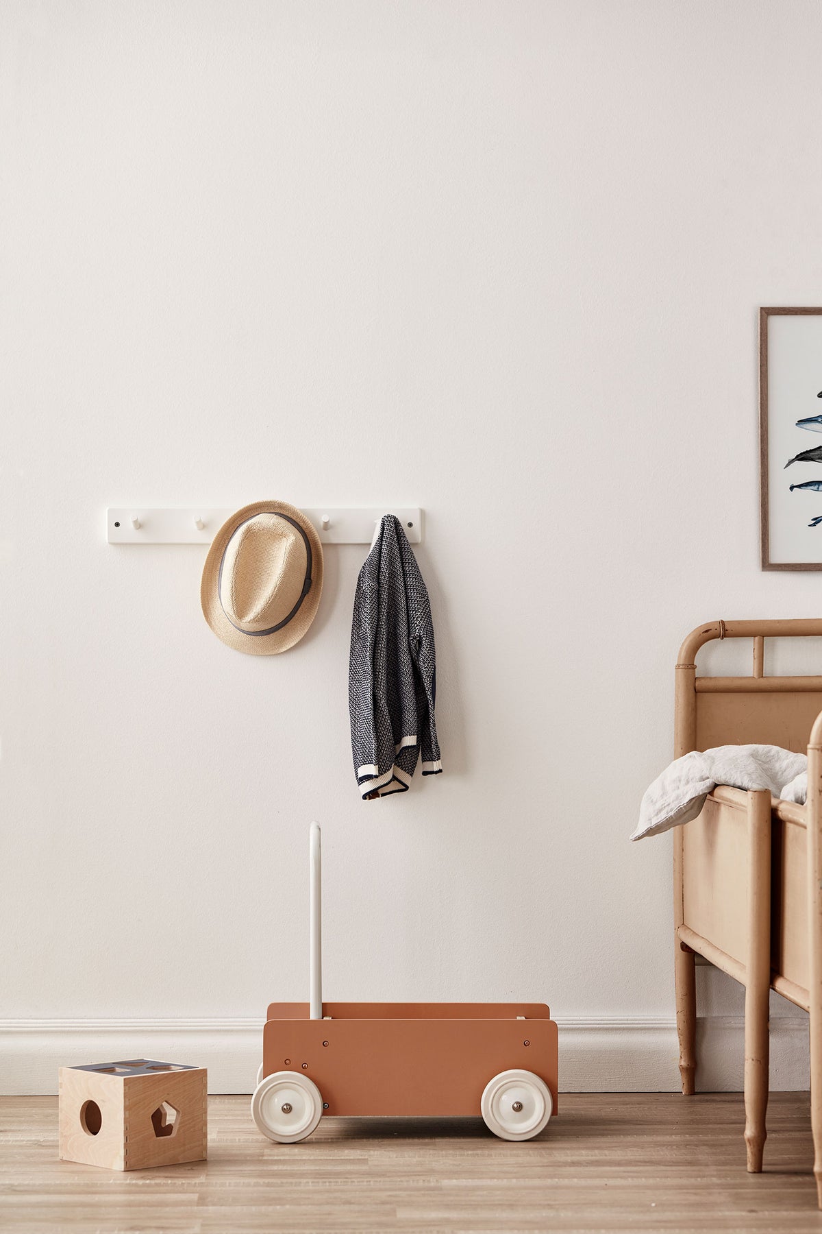 Wooden Baby Walker rust