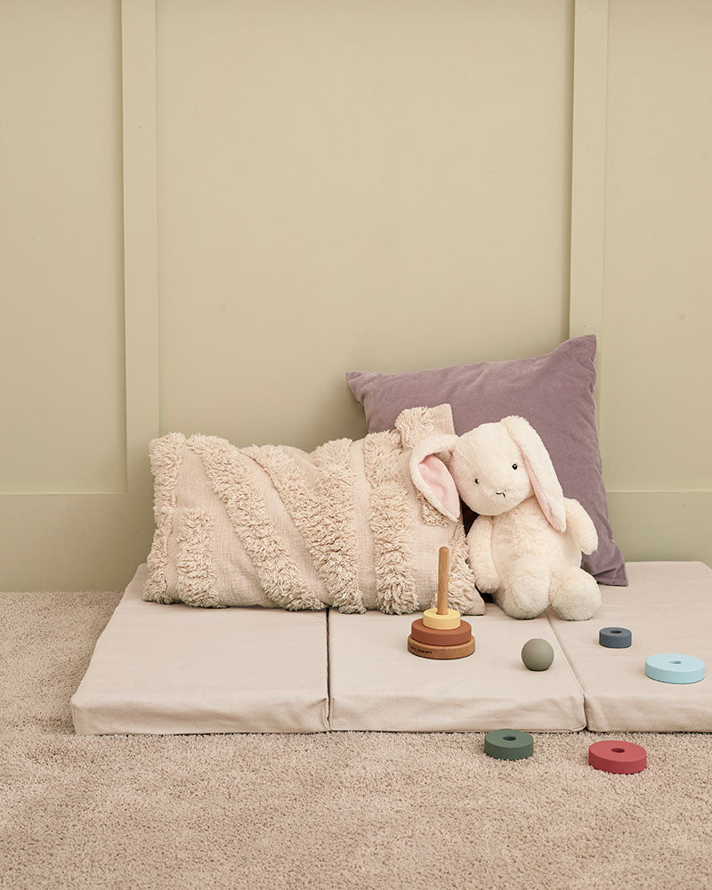 Tapis de jeu pliable blanc cassé