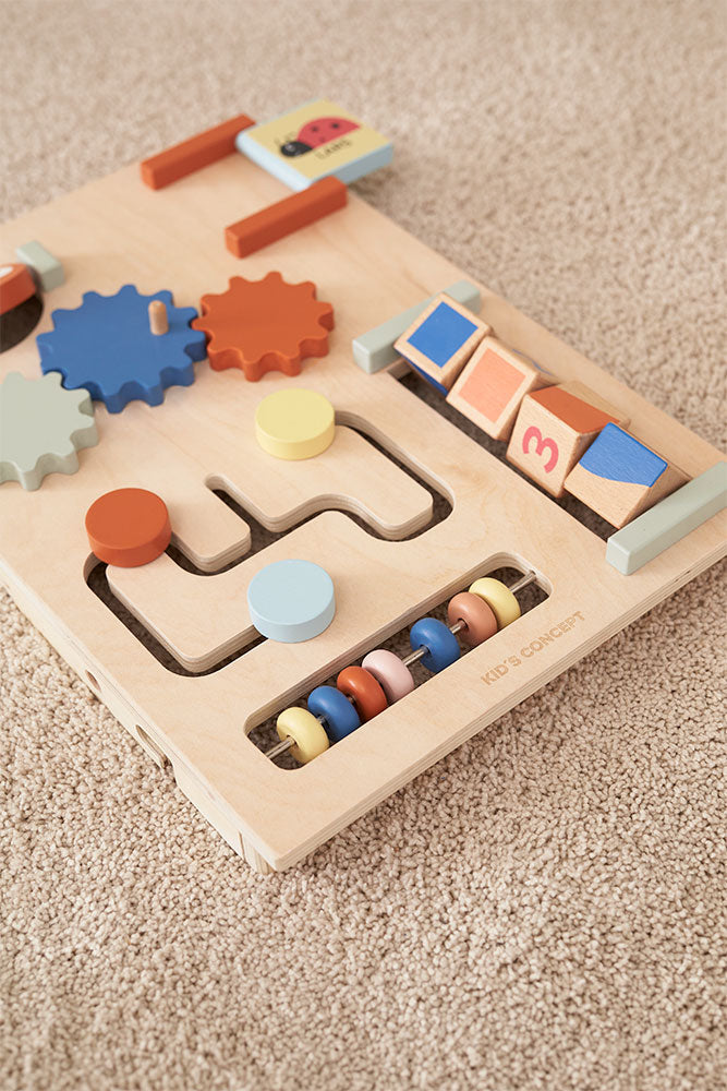 Baby walker with activity board