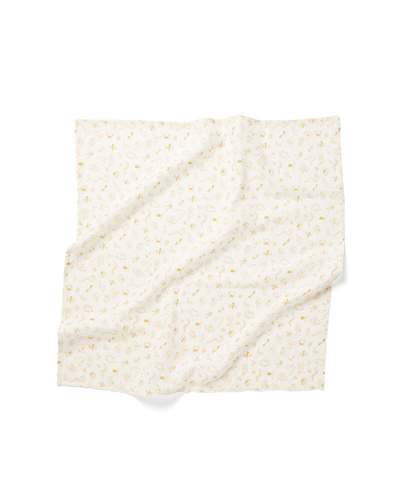 Muslin baby blanket blue mix
