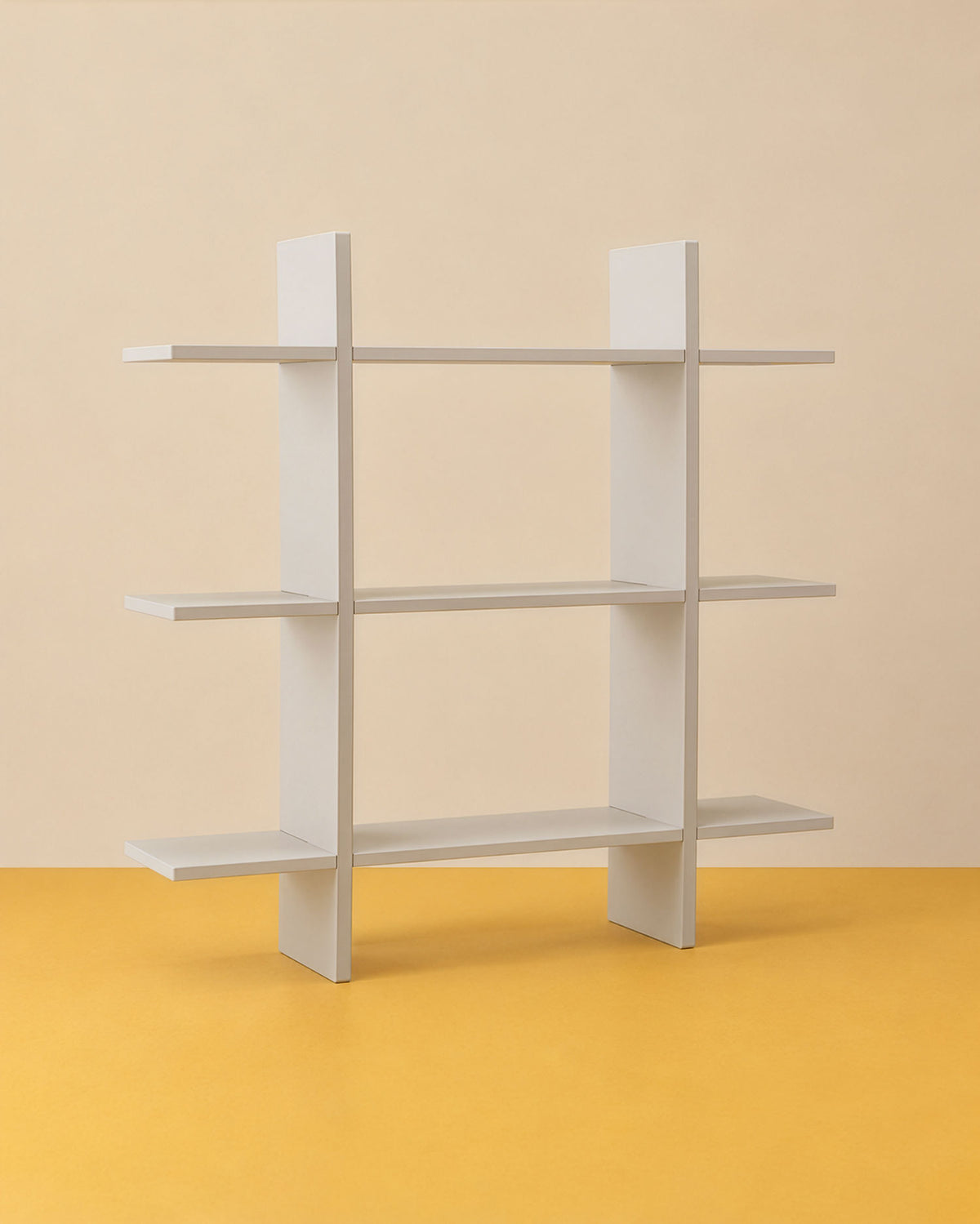 Wall shelf 3 level grey