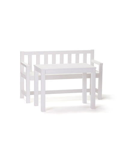 Garden sofa and table set white