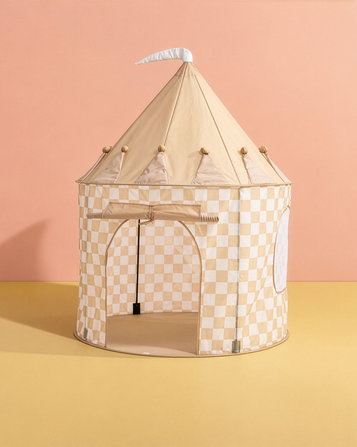 Play tent check yellow