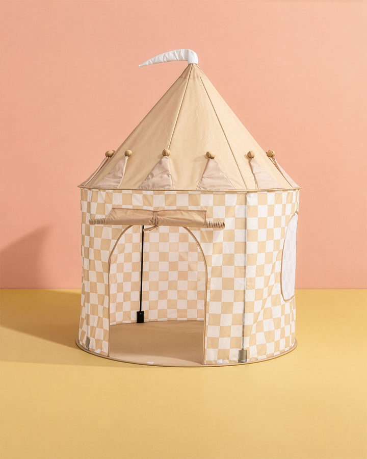 Play tent check yellow