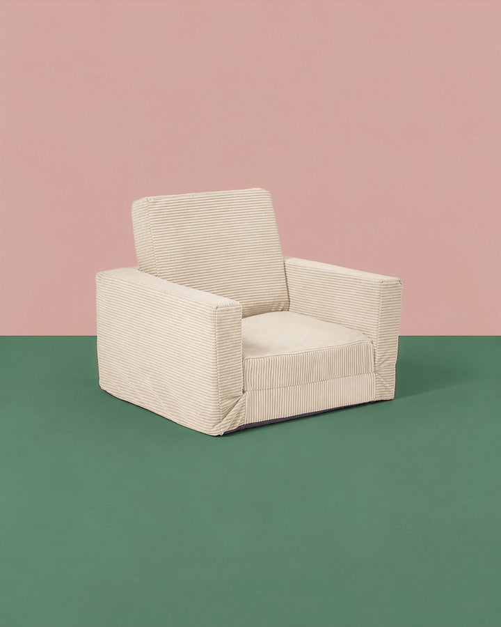 Fauteuil pliant blanc cassé