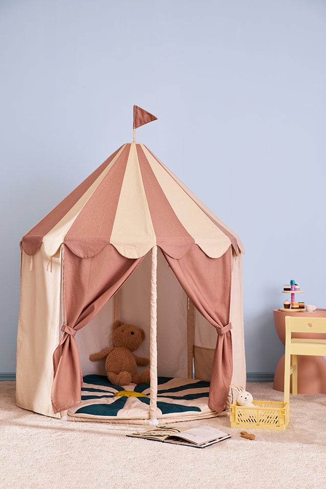 Pavilion tent stripe dusty brown