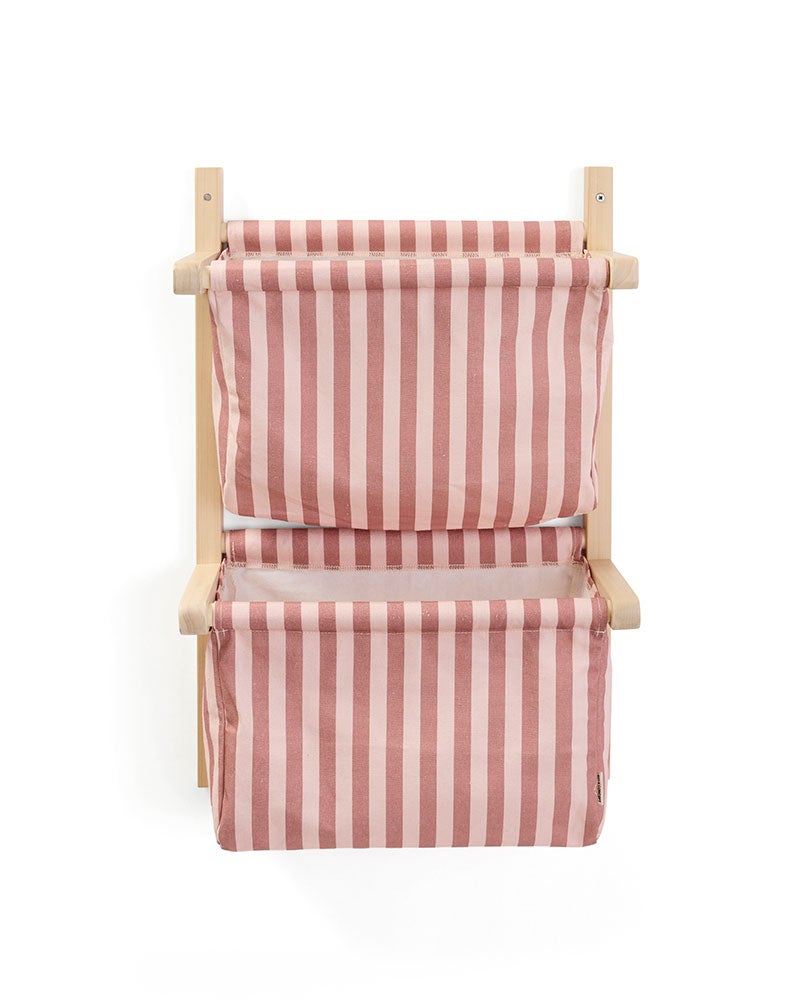 Wall storage textile stripe clay pink