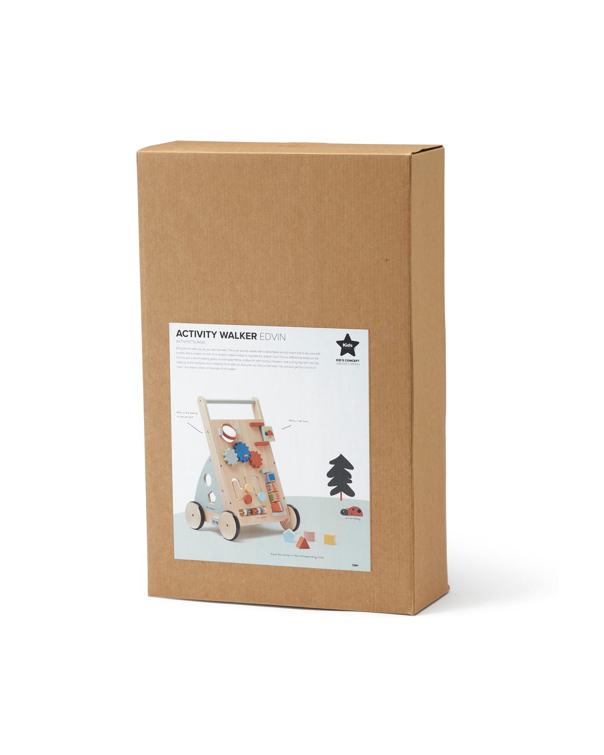 Baby walker with activity board