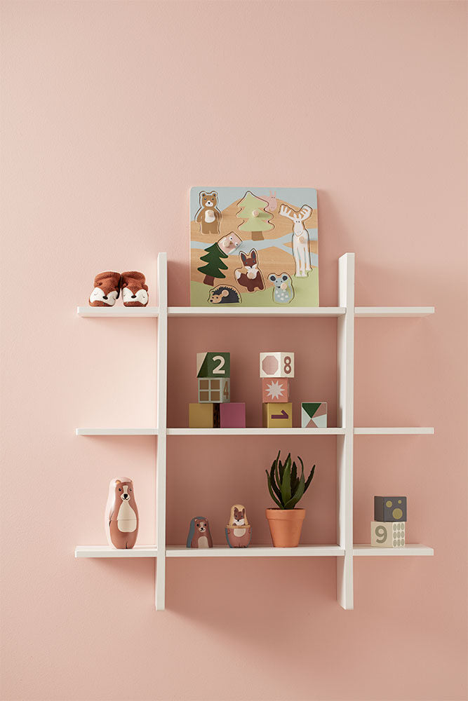 Wall shelf 3 tiers white