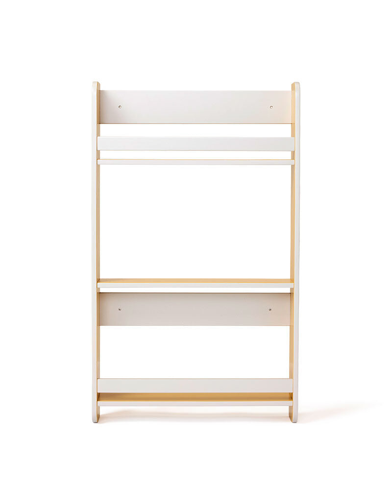 Buchdisplay grau senf