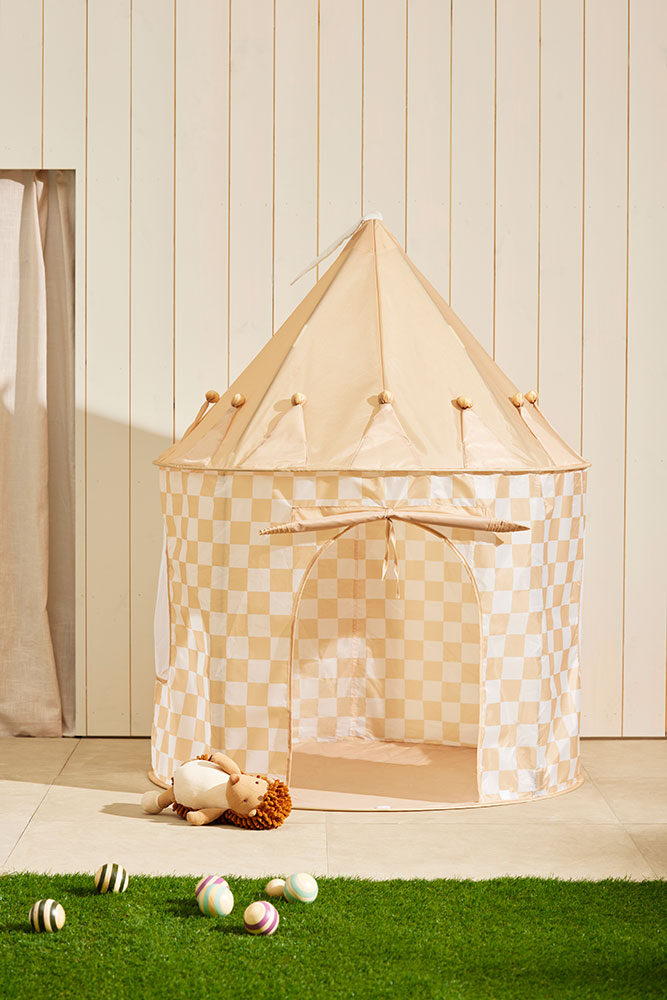 Play tent check yellow