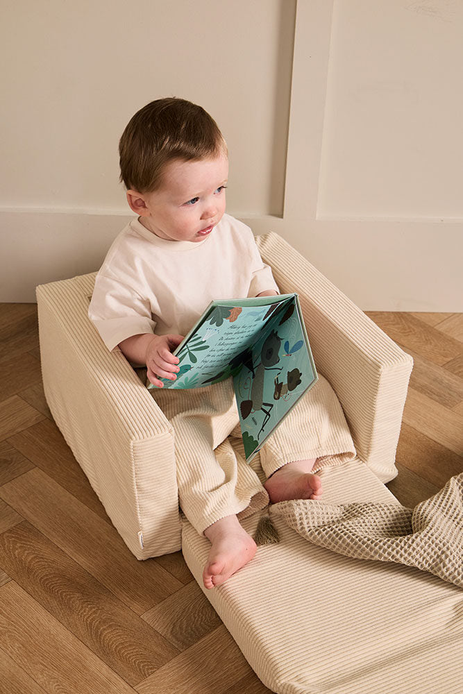 Fauteuil pliant blanc cassé