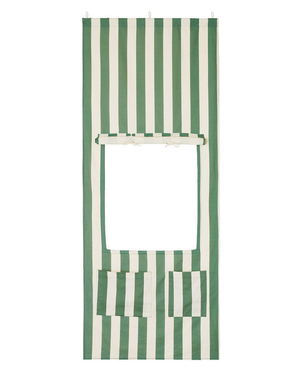 Doorway kiosk stripe green
