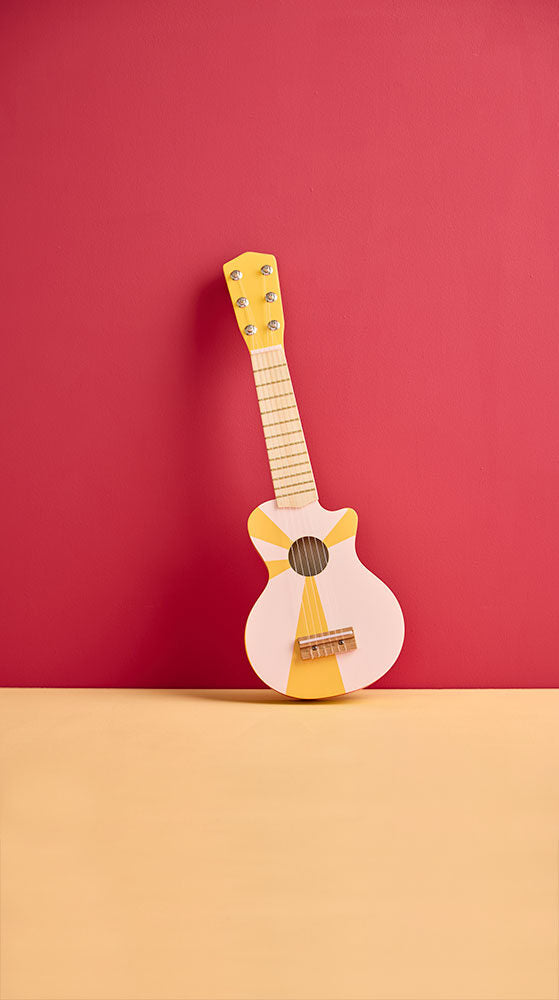 Gitarre gelb weiß