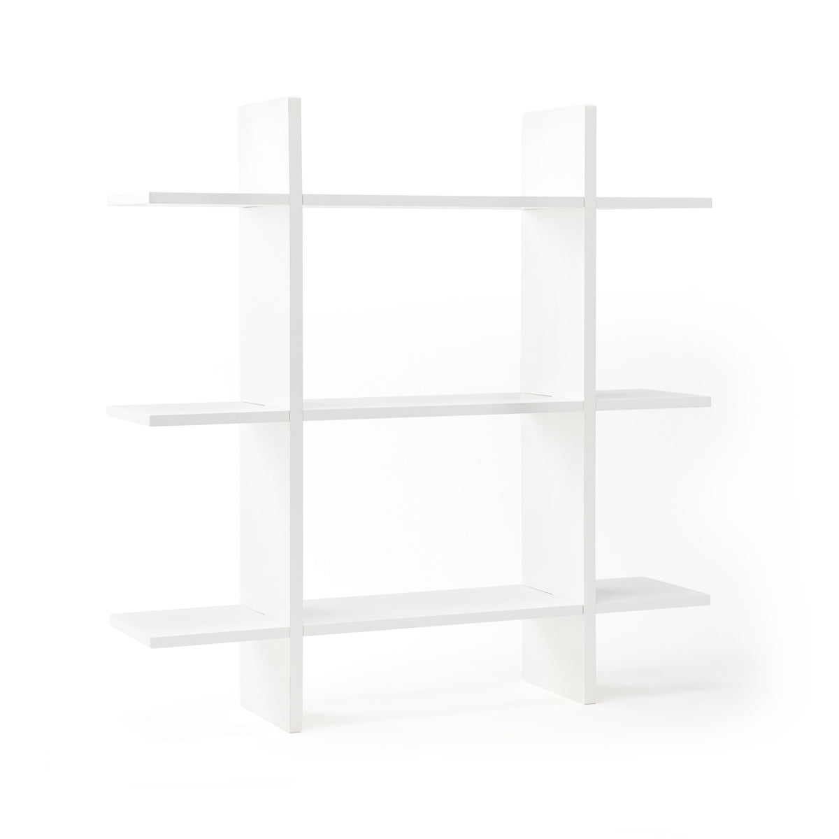 Wall shelf 3 tiers white