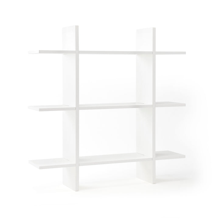 Wall shelf 3 tiers white