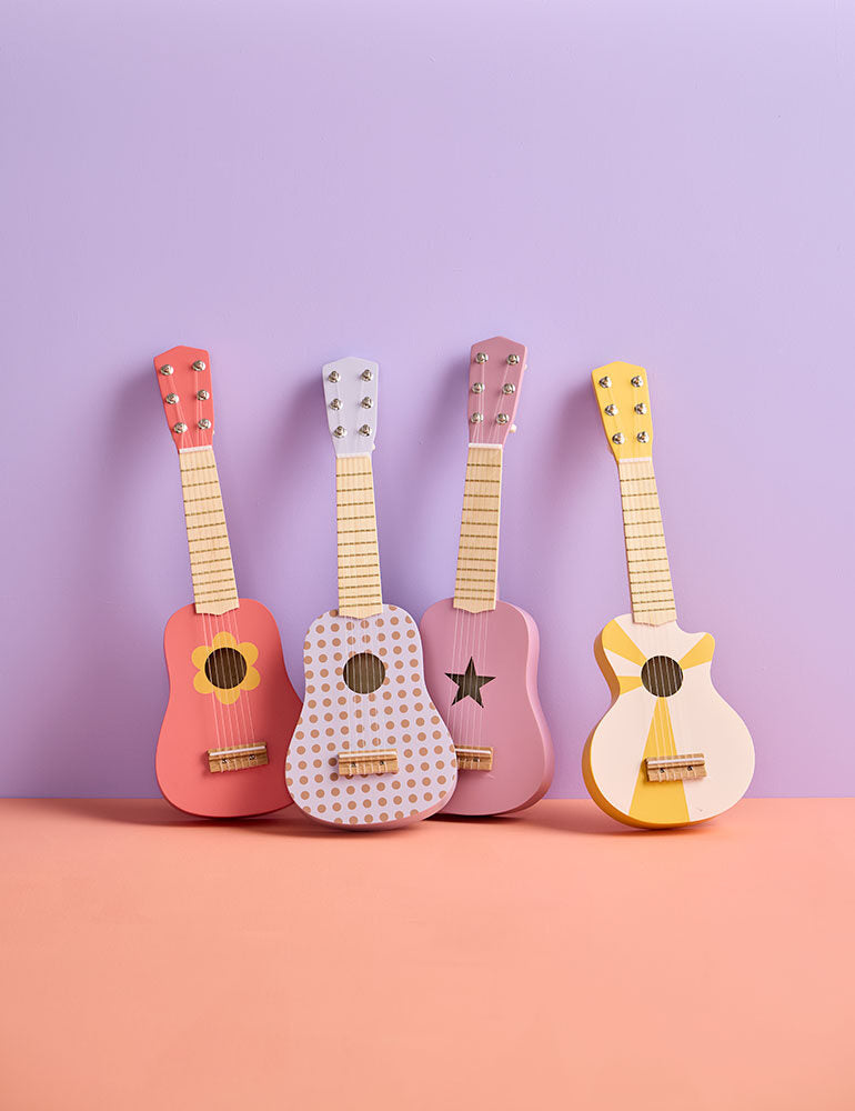 Toy guitar dark pink