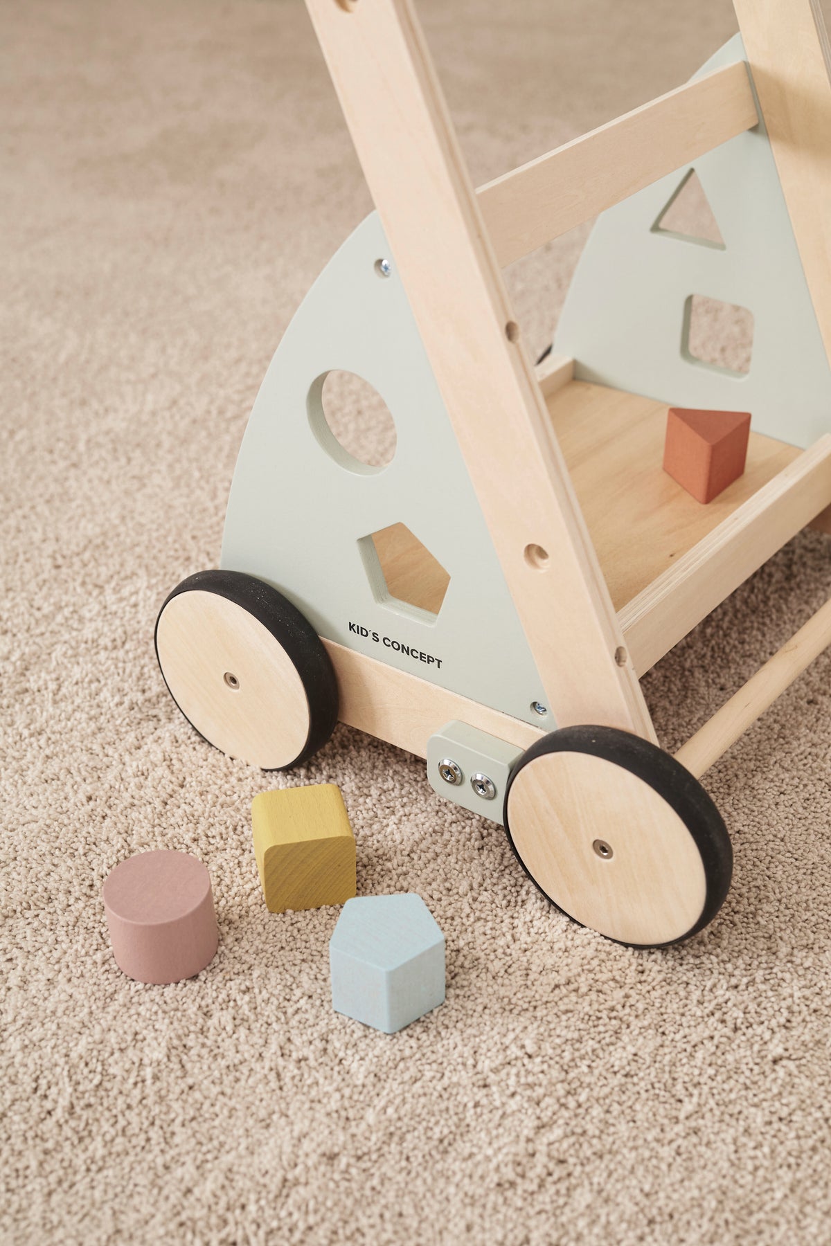 Baby walker with activity board