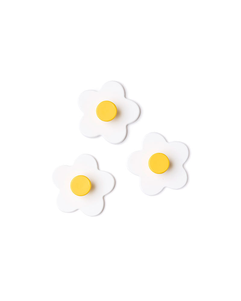 Hook flower white 3 pcs