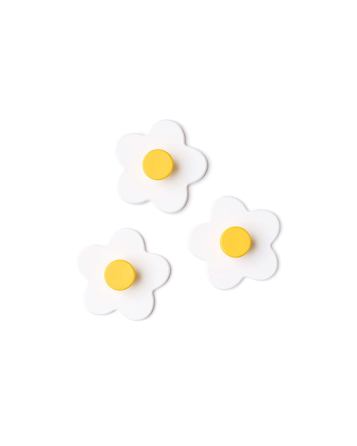 Hook flower white 3 pcs