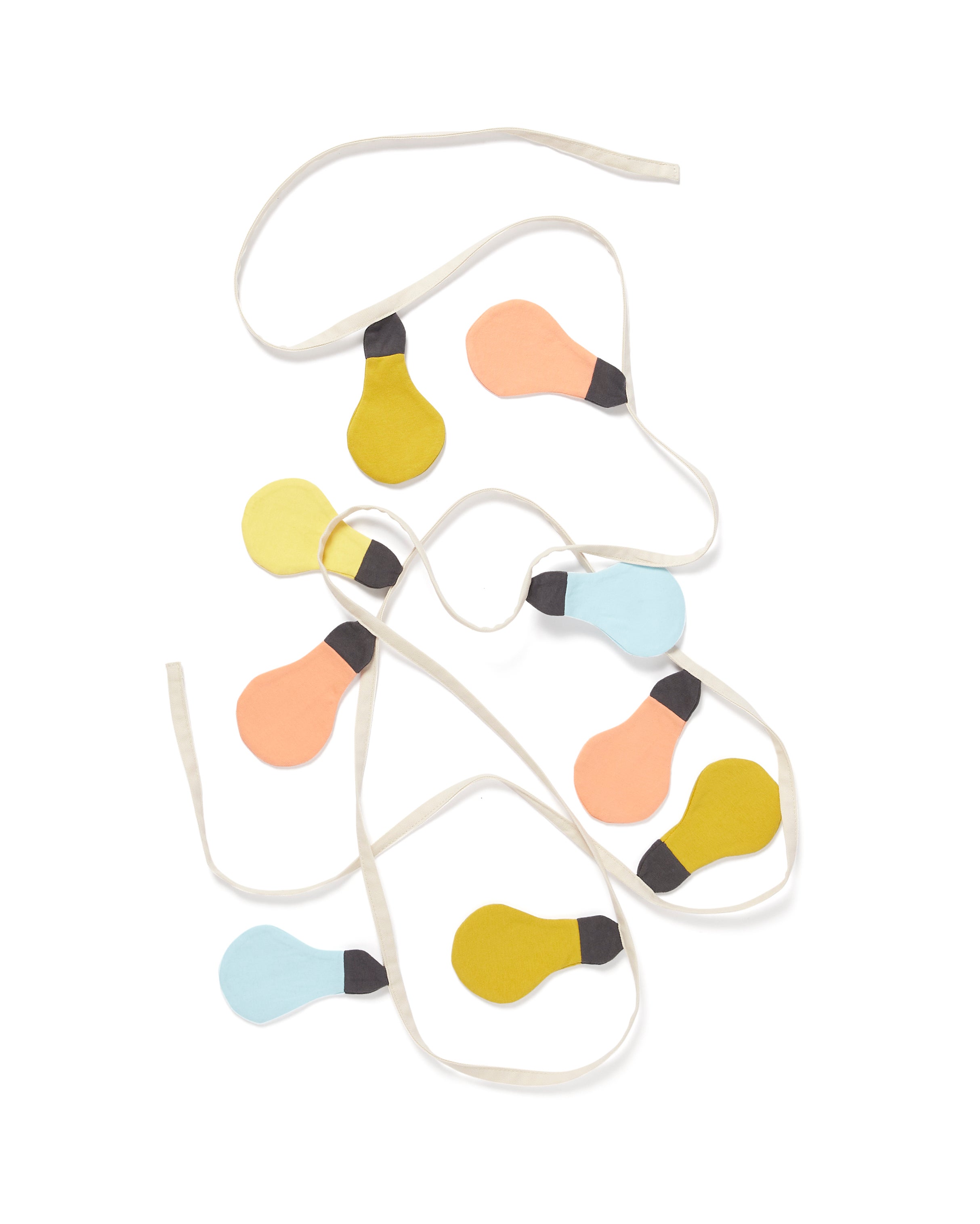 Bunting light bulbs green multi