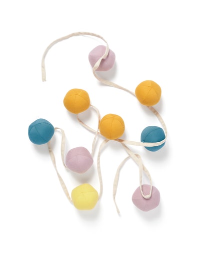 Bunting pompoms lilac multi