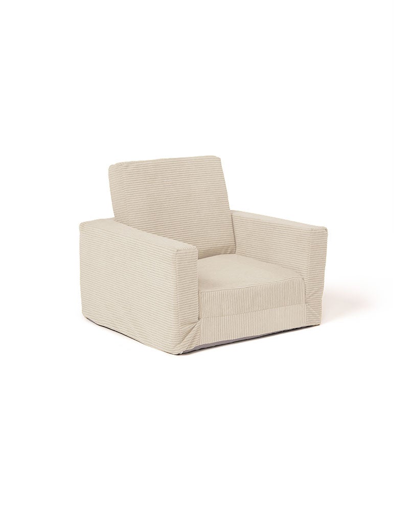 Armchair foldable off-white