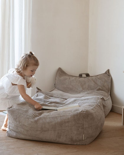 Pouffe grey/brown