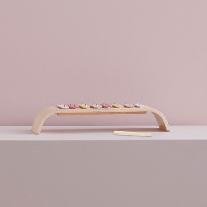 Xylophon Sperrholz rosa multi